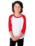 American Apparel Kids Kids' Poly-Cotton 3/4 Sleeve Raglan