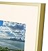 Frametory, 11x14 Aluminum Frame with Ivory Mat for 8x10 Photos Wall Display, Sawtooth Hangers, Swivel Tabs, Display, Great for Photos, Artworks (Gold, 6-Pack)