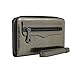 Rebecca Minkoff, Regan Universal Wristlet Case Designer Clutch Wristlet fits Most Smartphones - Cracked Leather Anthracite