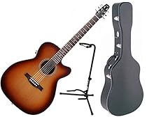 Seagull Entourage Rustic Concert Hall CW QIT Acoustic Electric Guitar w/ Hard Shell Case and Stand
