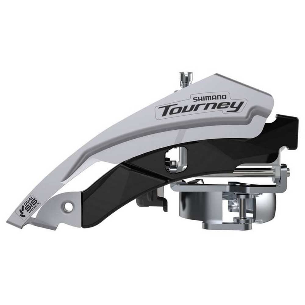 FD-TY600 Tourney front mech, triple, top swing, dual pull, 66-69, for 42T, Black
