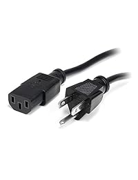 StarTech  PXT1011 cable de alimentación estándar para computadora, NEMA5-15P a C13, 1 pie Estándar Negro
