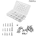 HanTof 750pcs Silver Tiny Screws for Electronics, M1, M1.2, M1.4, M1.5, M1.7 Very Small Phillips Pan Head Self Tapping Screws, Micro Wood Screws, Mini Electronic Screws Assortment Kit-Carbon Steel