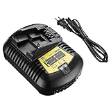 FirstPower Replacement Battery Charger for Dewalt 20V 12V MAX Li-ion Battery DCB201-2 DCB201 DCB200 DCB181-XJ DCB181 DCB180 DCB120 DCB204 DCB203 (output: 3A)