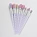 Unicorn Makeup Brushes Set 11pcs- Unicorn Brushes Gifts with Silicone Makeup Blender for Face Foundation Powder Eyeshadow Cosmetic Brushes Beauty Tools Kits