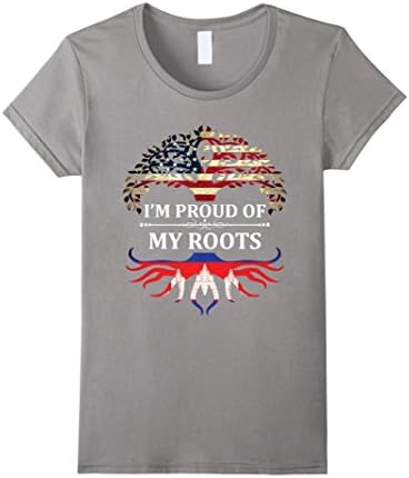Women's I'm Proud of My Colombian Roots t-Shirt Large Slate