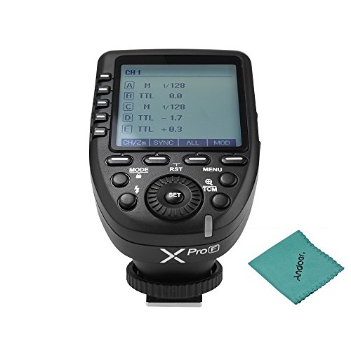 Godox Xpro-F TTL Flash Trigger Support TTL Autoflash 1 / 8000s HSS Large LCD 5 Boutons de groupe 11 Fonctions pour Fujifilm GFX50S X-Pro2 X-T20 X-T2 X-T1 X-T10 X-T10 X-E1 X- A3 X100F X100T
