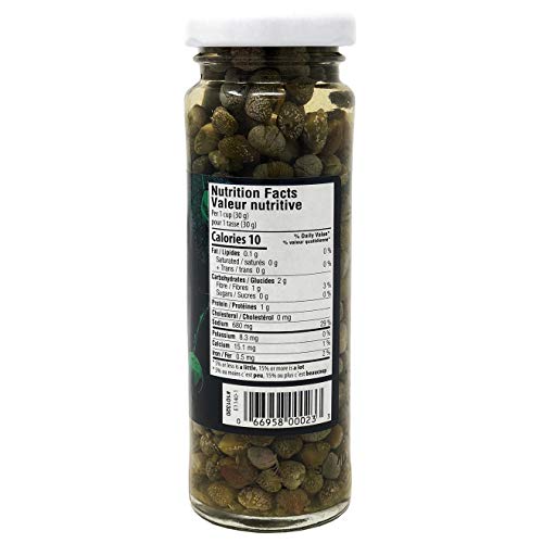 Epicureal Spanish Nonpareil Capers In A Vinegar & Salt Brine - 100mL (3.4oz) Pack of 2 Jars | Hand Picked, No Additives or Preservatives
