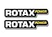 2 ROTAX POWER 3'' WHITE w/Yellow Vinyl Decals Can-AM ATV Bombardier Ski-Doo Snowmobile Ski Doo Summit Sled MXZ SkiDoo Stickers (White, 0.6''x 3'')