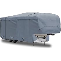 GEARFLAG 5th Wheel Trailer Cover 24-26FT With Slide Out Zipper - Heavy Duty RV Cover