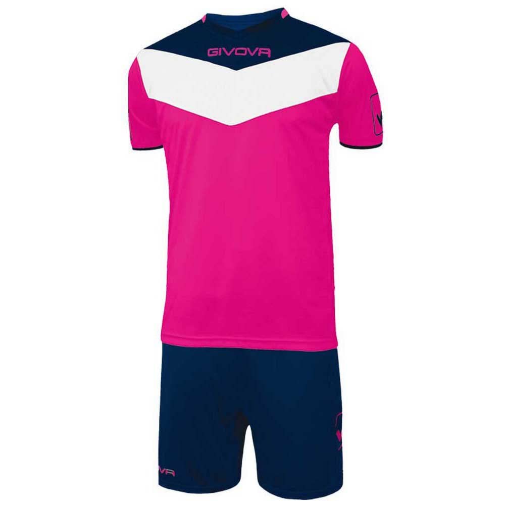 Givova, kit campo fluo, fuxia fluo /blue, 2XS