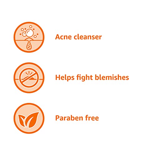 AMAZON BASICS ACNE TREATMENT FACE WASH – DAILY CONTROL CLEANSER, MAXIMUM STRENGTH 10% BENZOYL PEROXIDE FOR STUBBORN BREAKOUTS, 5 OUNCE