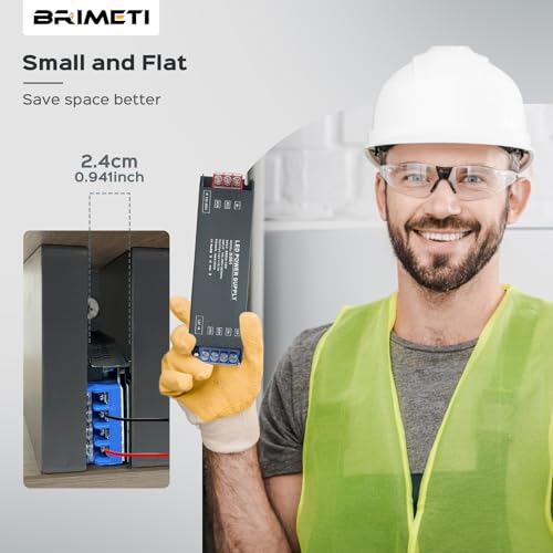 BRIMETI Transformer 220 V 24 V LED Driver 300 W Ultra Slim Transfo 12.5 A Power Adapter, 220 V AC to 24 V DC Converter, Low Voltage Power Supply Constant LED Transfo