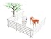 Farm Toy Farming Toy Fun Playset with Tractor, Farm Figure's, Cow, Horse, Tree, Road Signs, Milk Station, Barn, Wheel Barrow
