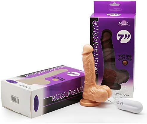 Msdep 7 Inch Tool Rêalǐstic Massǎge'r for Wòmen Men (Color : Brown)