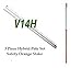 Vape Shop (Red) Windless Stay-Open Feather Swooper Flag Banner Kit: 14' Fusion Pole Set, Safety Orange Stake