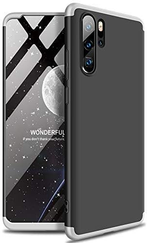 Ypanda Case for Huawei nova 3i / P20 / P20 Pro / P30 Lite / P30 Pro/Mate 10 pro / Y9 (2018) Case 3 in 1 Design - 360 Degree Full Body Protection - Ultra Slim Hard Case (P30 Pro,Silver-Black)