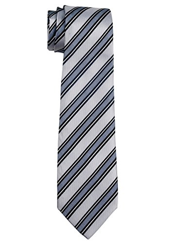 Retreez Check Textured Woven Boy's Tie (8-10 Years) - Navy