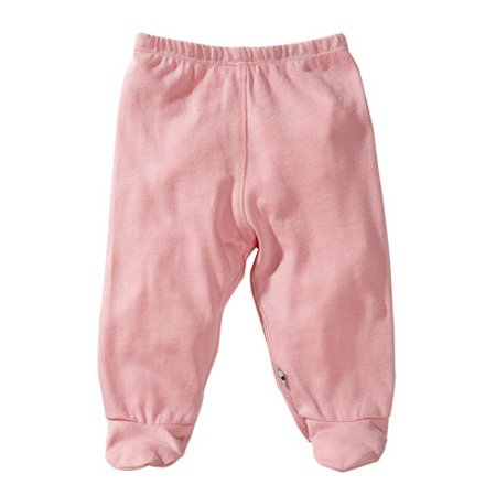 Babysoy Baby Girls' Footie Pants - Petal - 0-3 Months