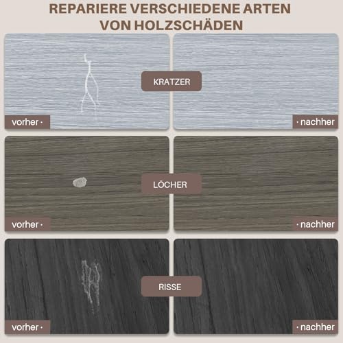 Laminate Vinyl Repair Kit, 11 Colours Hard Wax and 8 Colours Wooden Marker with Melting Tool, Furniture Wood Repair Set for Vinyl Flooring, Linoleum Flooring, Laminate Flooring Stains, Holes, Scratches, Cracks