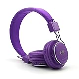Multifunctional 3 in 1 Headphones, GranVela A809 Foldable Headset with Built-in FM Radio, Micro SD Card Player and Detachable Cable - Purple