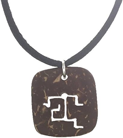 Hawaiian Petroglyph Runner Coconut Shell Pendant from Hawaii