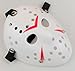 Gmasking Horror Halloween Costume Hockey Mask Party Cosplay Props (White-Red)