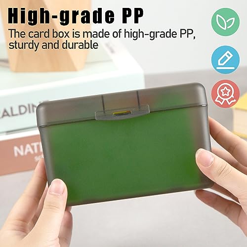 Koogel Index Card Holder 3x5, Index Card Organizer with 100 Ruled Index Cards and 10 Plastic Dividers Card File Box for Flash Cards Business Cards School Office Supplies