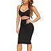 Meilun Women's Rayon 2 Pcs Stretch Strap Bandage Bodycon Evening Dress