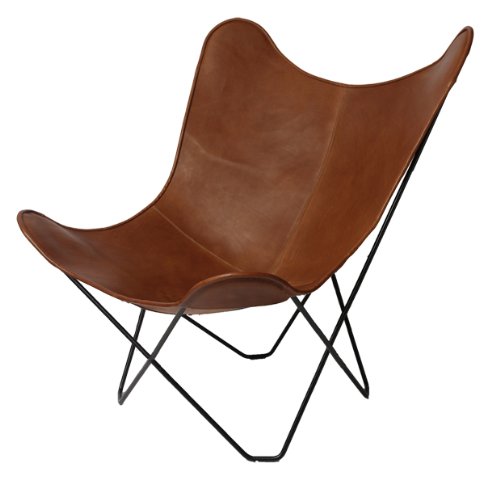 Classic Cover Cowhide Leather Bkf Butterfly Chair Only Cover Dark