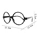 Huahuamini Striped School Tie Novelty Glasses Frame Costumes Accessories Halloween Christmas Cosplay Thanksgiving Gift (Yellow Red)