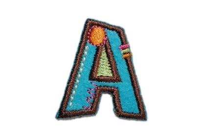 alles-meine.de GmbH A - Buchstabe Bügelbild Aufnäher Applikation einzeln Stück Alphabet Buchstaben