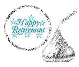 Item#44979 - 216 Happy Retirement Party Favor Hershey's Kisses Stickers / Labels