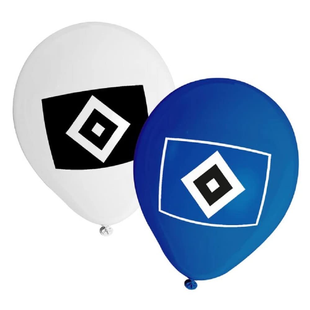 HSV Hamburger SV Balloon Pack of 10 Diamond Blue and White