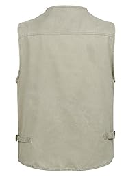 Gihuo   Chaleco para hombre casual al aire libre con bolsillos para pesca, fotos, periodista, vaquero