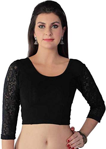 cotton stretchable saree blouse for women