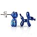 LAONATO Balloon Dog Stud Earrings (Blue)