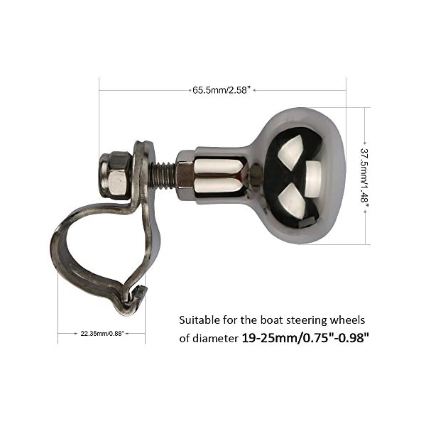 Amarine-made-Aisi-316-Stainless-Steel-Marine-Sport-Boat-Steering-Wheel-Knob-Maneuvering-Knob-S