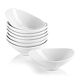 LIFVER 8 Pack Porcelain Dip Bowls, Mini Bowl Set, Ramekins, White