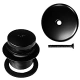 Westbrass Tip-Toe Coarse Thread Tub Trim Set with 1-Hole Overflow Faceplate, Matte Black, R93-62