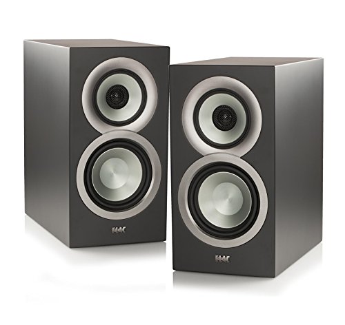 Elac BS Uni-Fi U5 (Pair) Bookshelf Speakers And Sanus BF24B1 (Pair) 24-inch Bookshelf Speaker Stands - Black