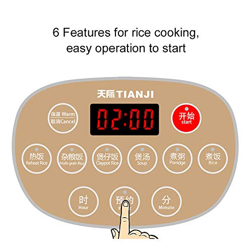 Tianji Ceramic Pot Digital Rice Cooker FD30D (Update from FD20D）3L, Porridge, Soup maker - Thumbnail 4