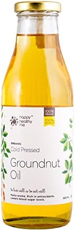 HappyHealthyMe Organic Cold Pressed Groundnut Oil 500 ml
