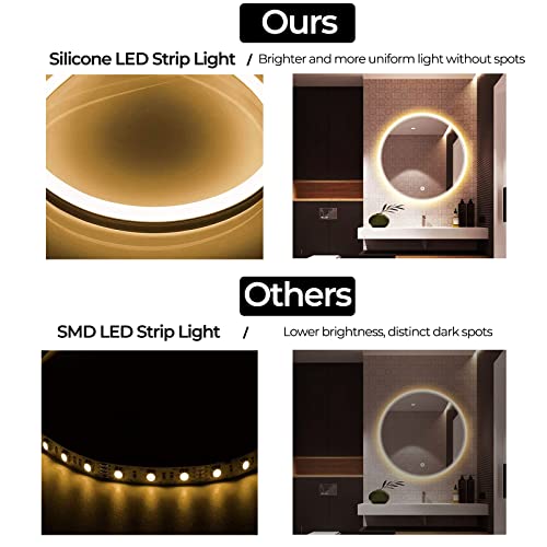 Tkifoda Neon LED Strip Light with Remote and Connector Kit, 16.4ft/5m Waterproof LED Neon Flex, 3000K Silicone Flexible DIY Rope Light for Home, Party, Wedding (No Power Adapter)