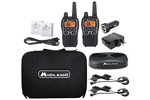 Midland Consumer Radio T77VP5 X-Talker 36 Channel GMRS up to 38 Mile Range with Weather Alert & 121 Codes Includes a Carrying Case & Headsets
