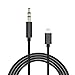 Lightning to 3.5mm Male Aux Audio Cable, Sprtjoy Lightning to Male 3.5mm Auxiliary Audio Stereo Cord for iPhone 7/7 plus to Headphone, Home/Car Stereo (3.3Ft/1M) (Black) - Not Support IOS 10.3