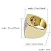 JINAO 18K Gold Iced Out Hip Hop Wedding Engagement Bling MICROPAVE CZ Square Pinky Mens Ring