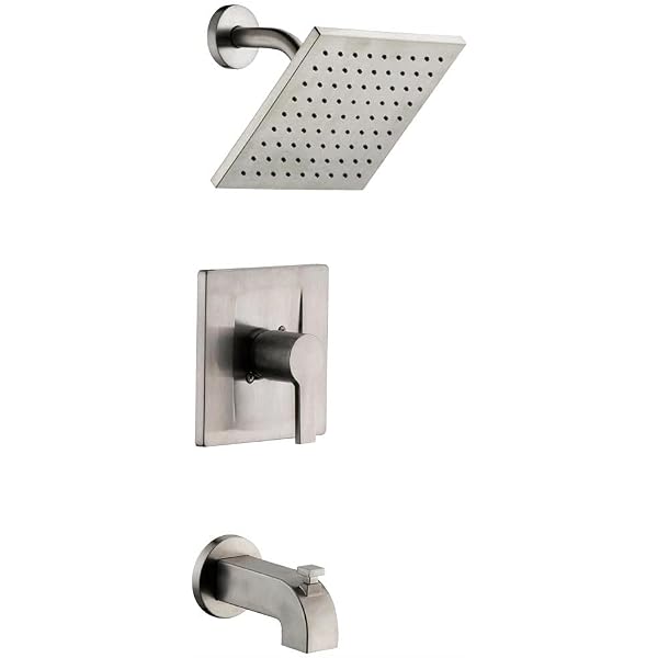 Glacier Bay Modern Single-Handle 1-Spray Tub and Shower Faucet in Brushed  Nickel (Valve Included) - Amazon.com