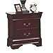 Coaster Home Furnishings Louis Philippe 2-Drawer Nightstand Red Brown