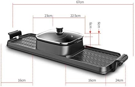 review UXZDX CUJUX Electric Barbecue Grill Household Multi Function Barbecue Machine Frying Pan Dual Use Smokeless Barbecue Hot Pot One Pot